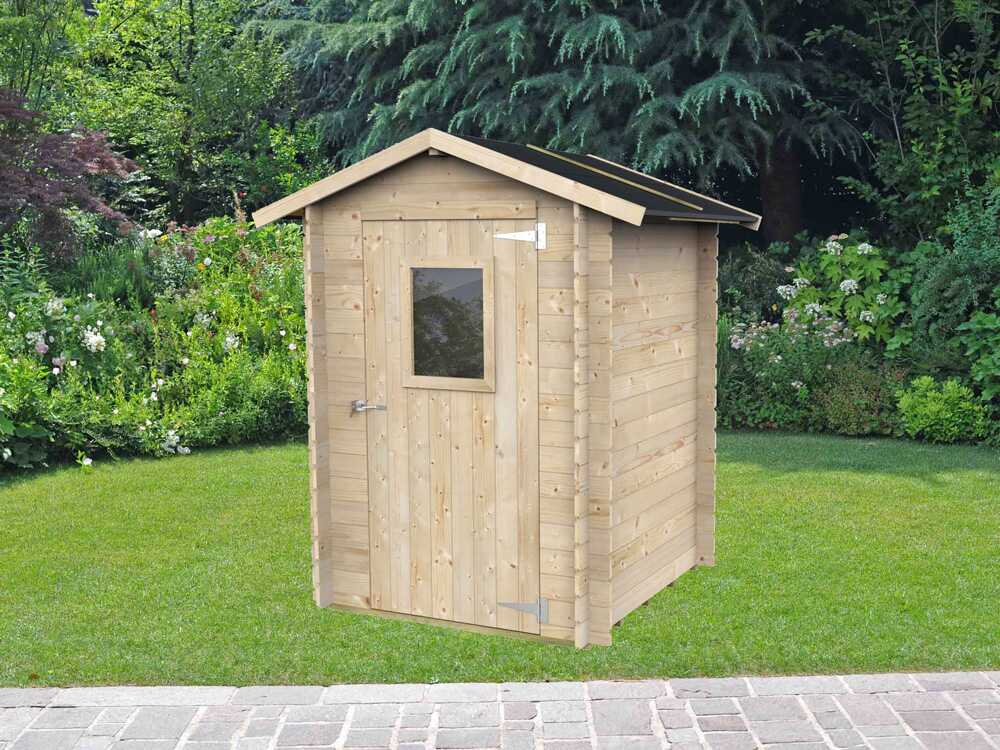 Alce Hobby 146×146 – Caseta de jardín de madera – Con ventana en la parte delantera – 146x146x204 cm - Imagen 2