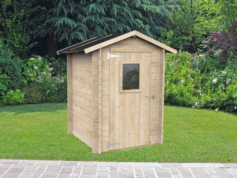 Alce Hobby 146×146 – Caseta de jardín de madera – Con ventana en la parte delantera – 146x146x204 cm - Imagen 3