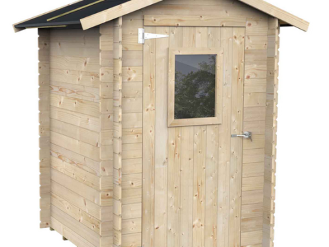 Alce Hobby 146×146 – Caseta de jardín de madera – Con ventana en la parte delantera – 146x146x204 cm