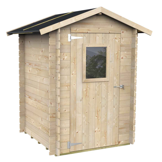 Alce Hobby 146×146 – Caseta de jardín de madera – Con ventana en la parte delantera – 146x146x204 cm