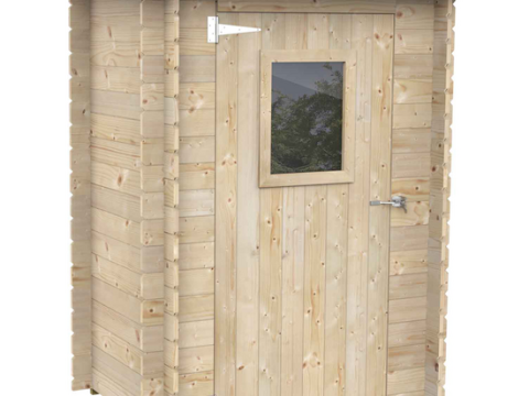 Alce Hobby 146×98 – Caseta de jardín de madera – Con ventana frontal – 146x98x197 cm