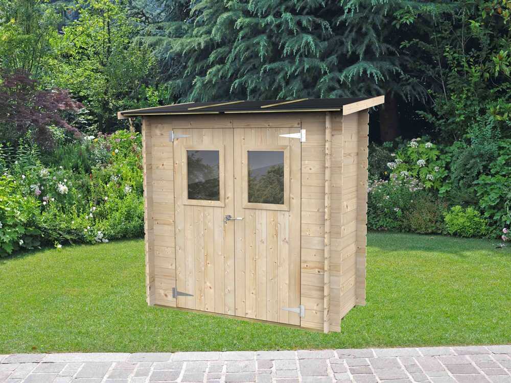 Alce Hobby 198×98 – Caseta de jardín de madera – Con ventanas en la parte delantera – 198x98x197 cm - Imagen 3