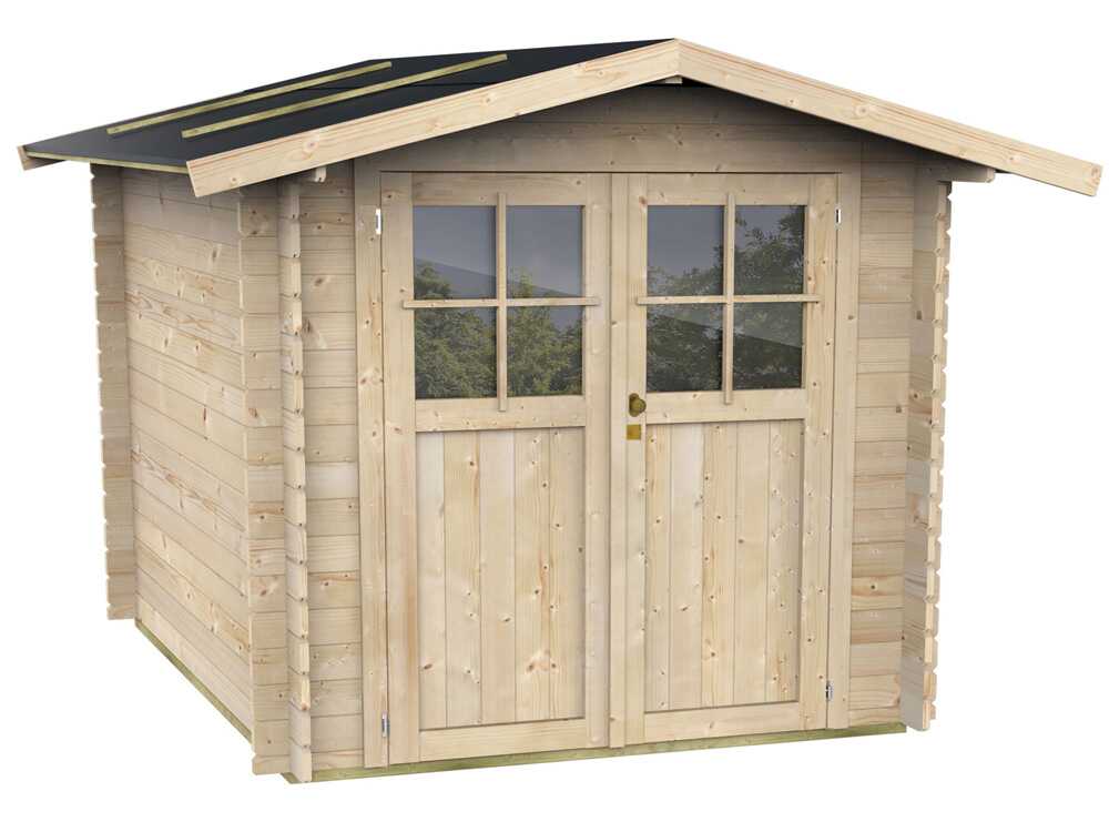 Alce Opera 215×180 – Caseta de jardín de madera – Con ventanas y puerta de doble hoja – 215x180x207 cm - Imagen 5