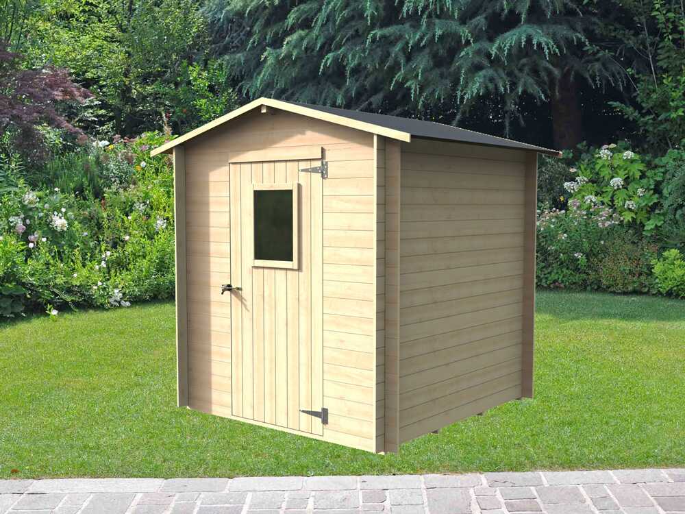 Alce Regis 198×198 – Caseta de jardín de madera – Con ventana frontal – 198x198x216 cm - Imagen 4