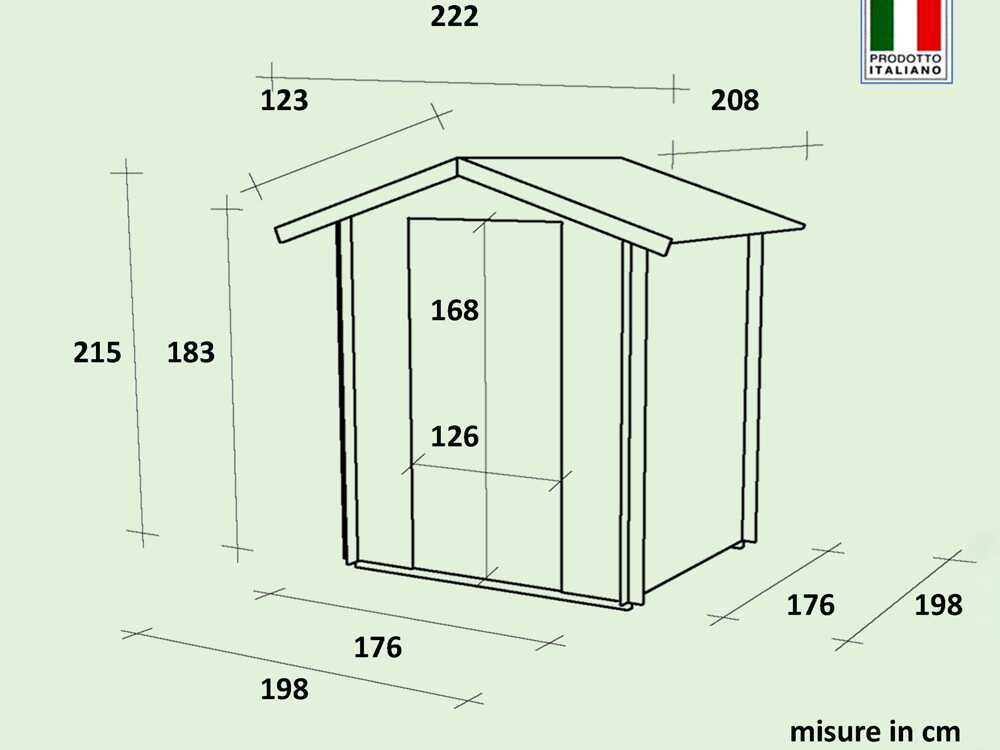 Alce Roby 198×198 – Caseta de jardín de madera – Con ventanas y puerta de doble hoja – 198x198x215 cm - Imagen 4