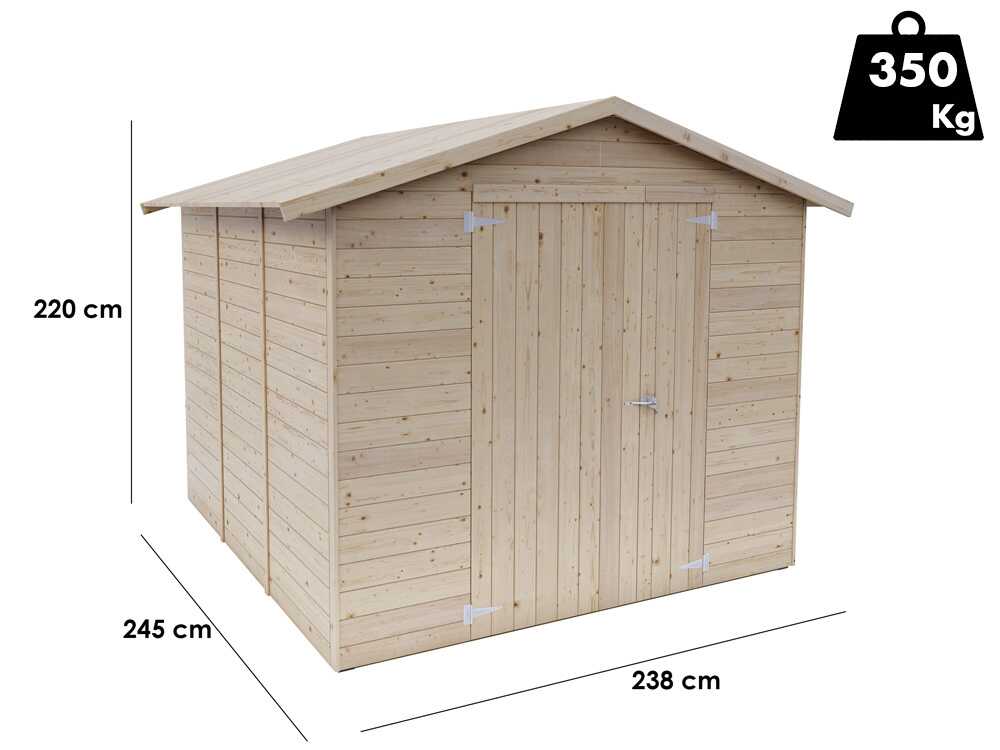 Alce Stefy 200×167 – Caseta de jardín de madera – 200x167x214 cm - Imagen 4