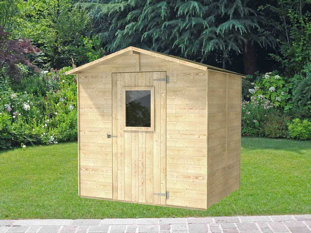 Alce Vaniglia 200×207 – Caseta de jardín de madera – Con ventana delantera – 200x207x214 cm - Imagen 3