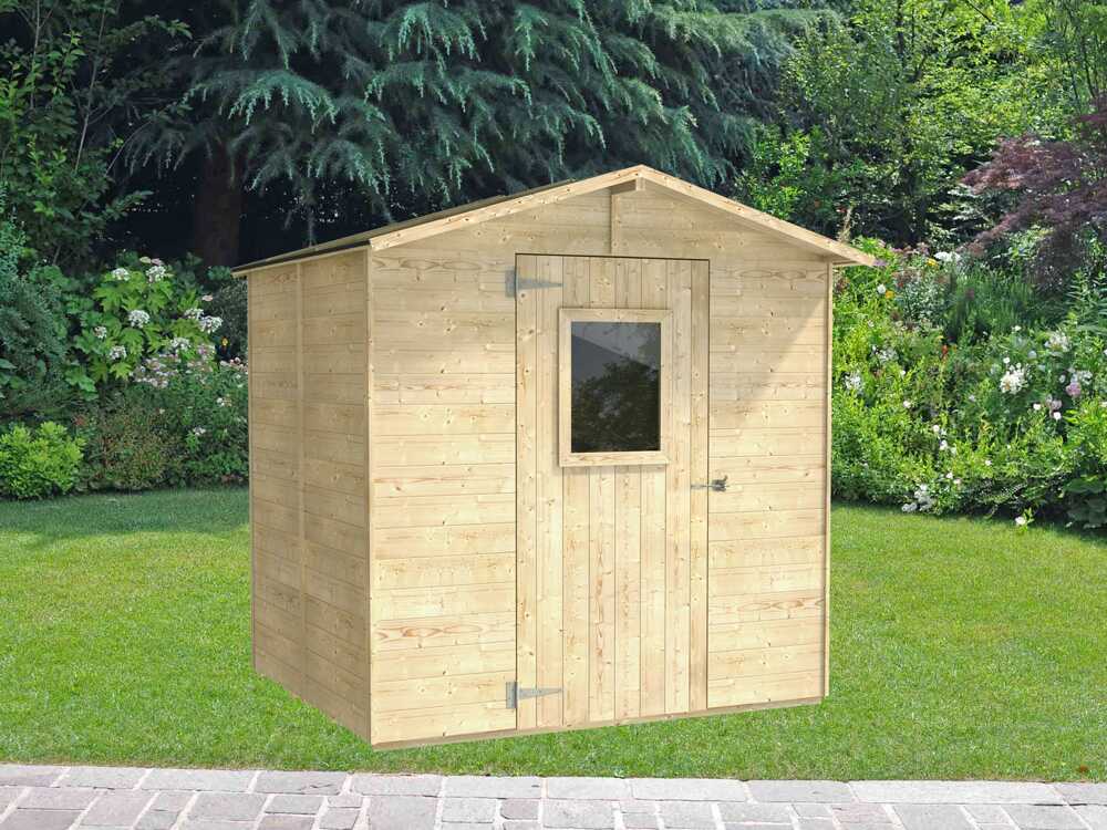 Alce Vaniglia 200×207 – Caseta de jardín de madera – Con ventana delantera – 200x207x214 cm - Imagen 4