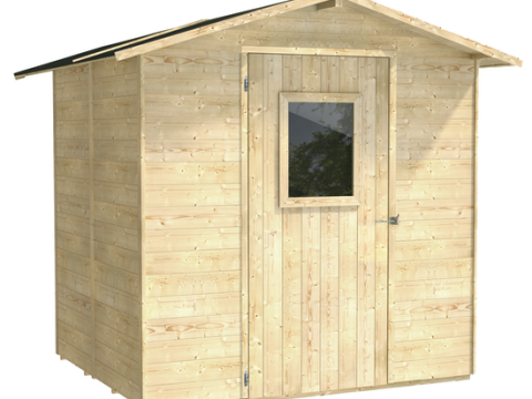 Alce Vaniglia 200×207 – Caseta de jardín de madera – Con ventana delantera – 200x207x214 cm