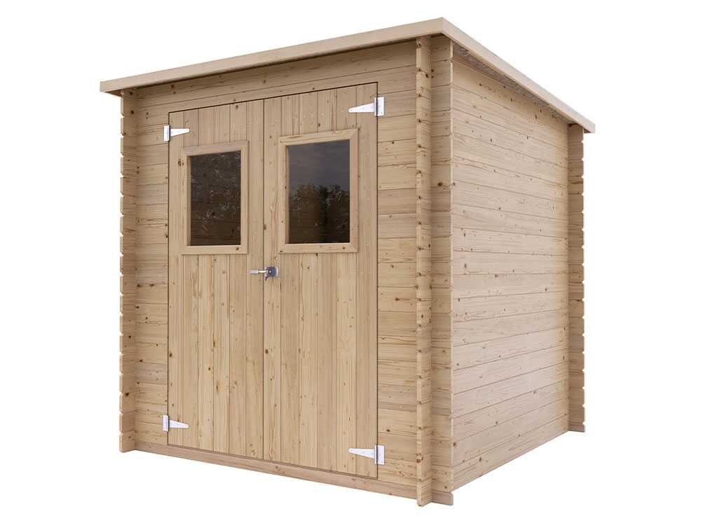 Alce Vibo 198 x 198 cm – Caseta de jardín de madera – Con ventanas frontales – 198 x 198 x 195 cm - Imagen 4