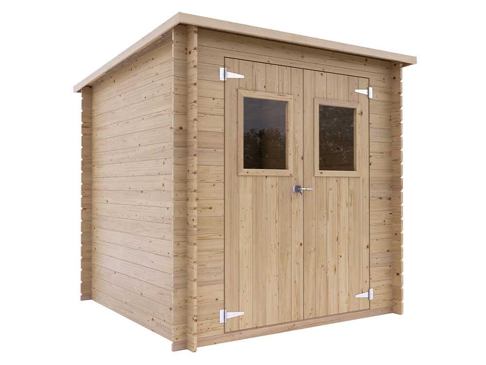 Alce Vibo 198 x 198 cm – Caseta de jardín de madera – Con ventanas frontales – 198 x 198 x 195 cm - Imagen 5
