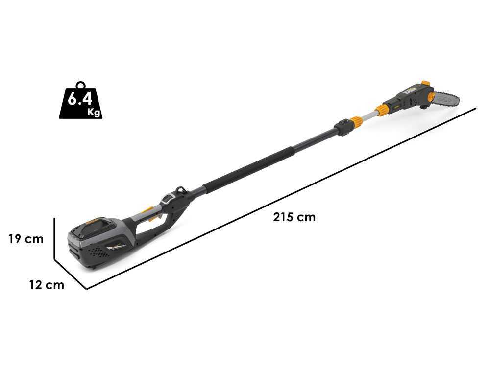 ALPINA AMT48Li kit – Cortasetos y podadora de altura multifunción con pértiga – Batería de 48V 2Ah - Imagen 2