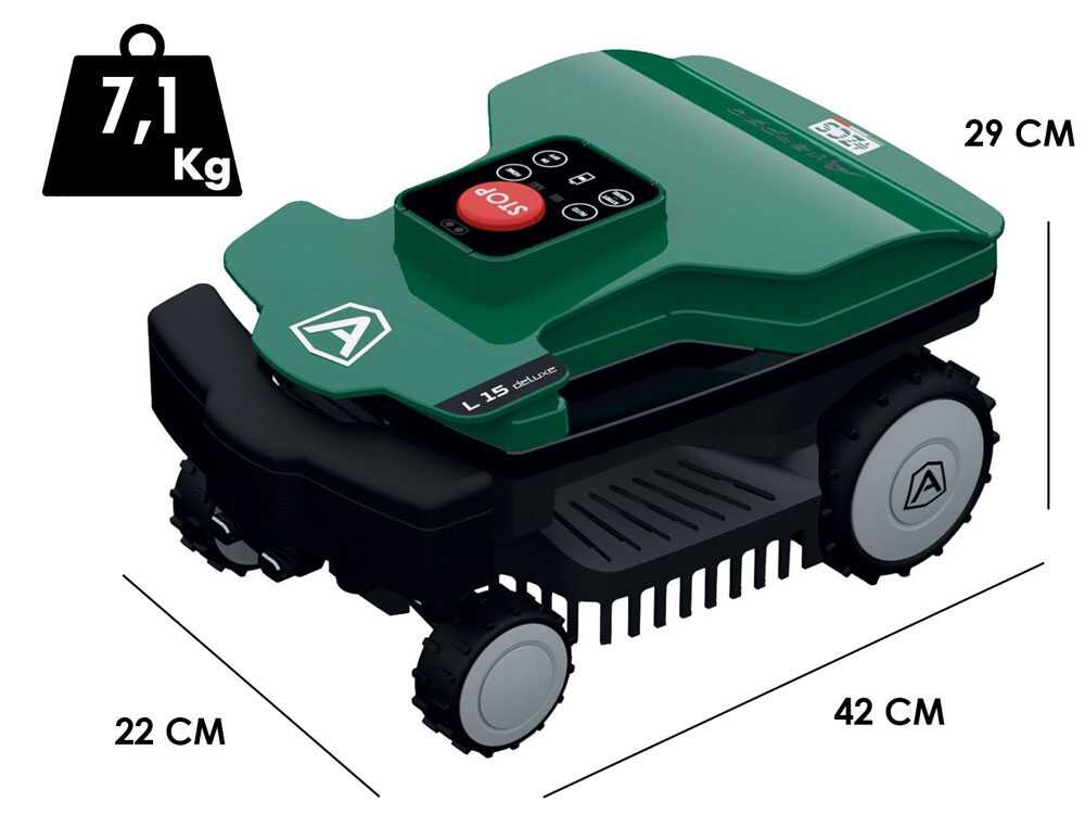 Ambrogio L15 Deluxe – Robot cortacésped con cable perimetral – Batería 25,9 V y 5 Ah - Imagen 3