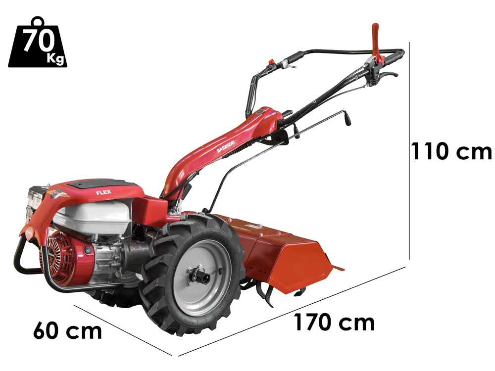 Barbieri Flex 2+2 – Motocultor de gasolina – Honda GX200 – 5,8 CV - Imagen 2