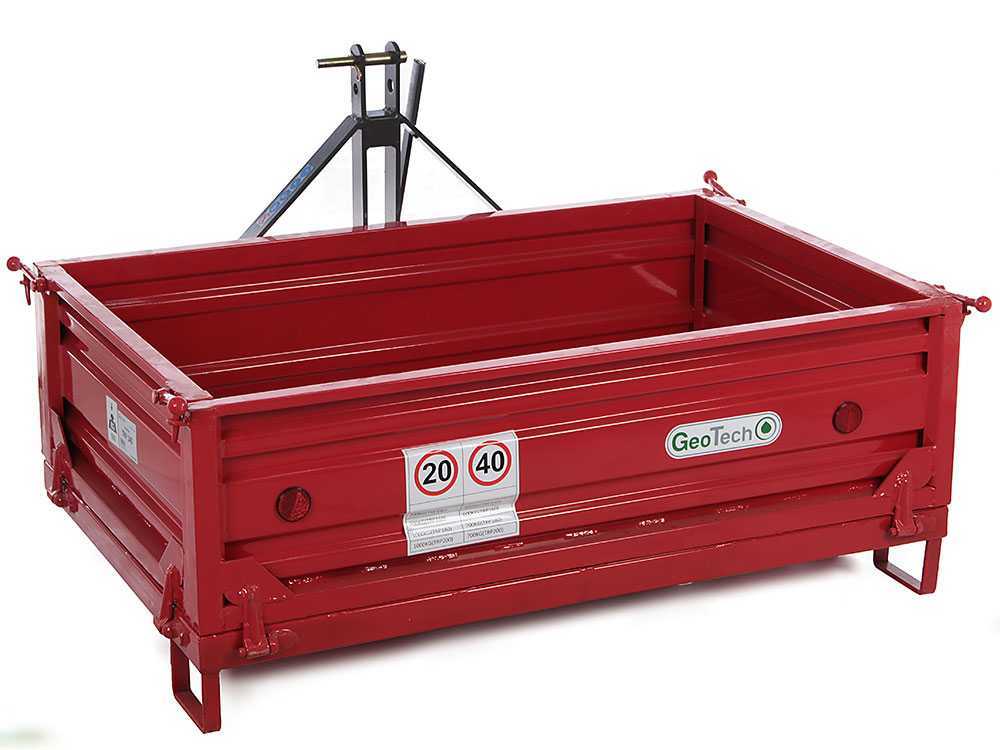 Caja de 3 puntos para tractor GeoTech TRP 160 – Basculante – 3 laterales abatibles - Imagen 2