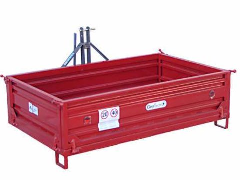 Caja de 3 puntos para tractor GeoTech TRP 200 – Basculante – 3 laterales abatibles