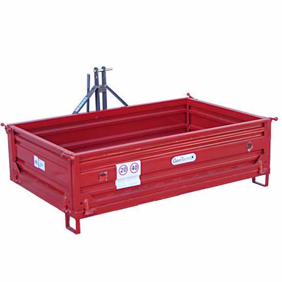 Caja de 3 puntos para tractor GeoTech TRP 200 – Basculante – 3 laterales abatibles