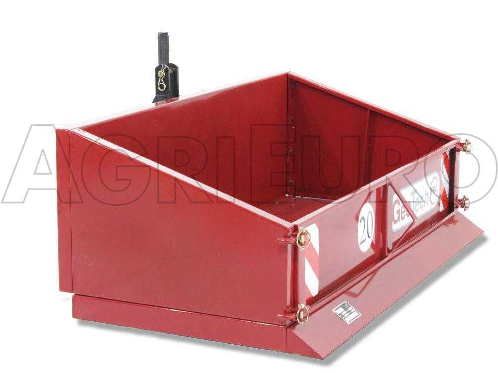 Caja agrícola para tractor GeoTech PRO TB130 de metal – Cuchilla rascadora - Imagen 2