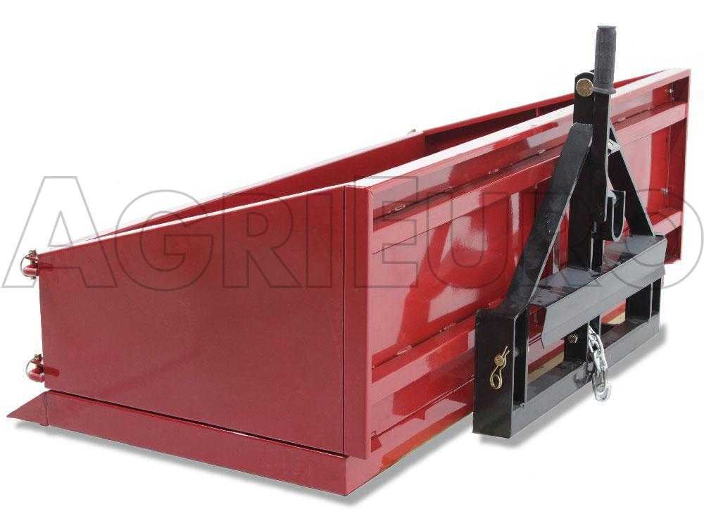 Caja agrícola para tractor GeoTech PRO TB150 basculante de metal – cuchilla rascadora - Imagen 5