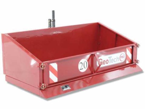 Caja basculante para tractor GeoTech PRO TB210 de metal – cuchilla rascadora