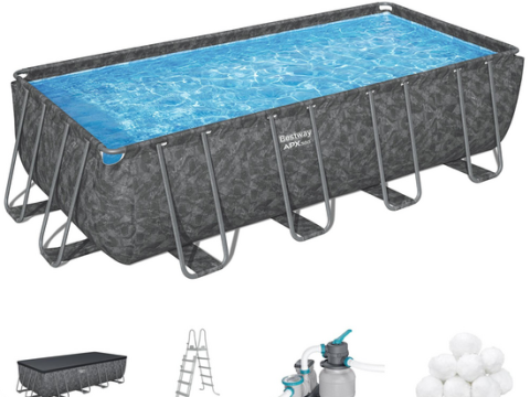 Bestway APX 365 561KA – 549 x 274 x 132 cm – Piscina elevada para 7-8 personas