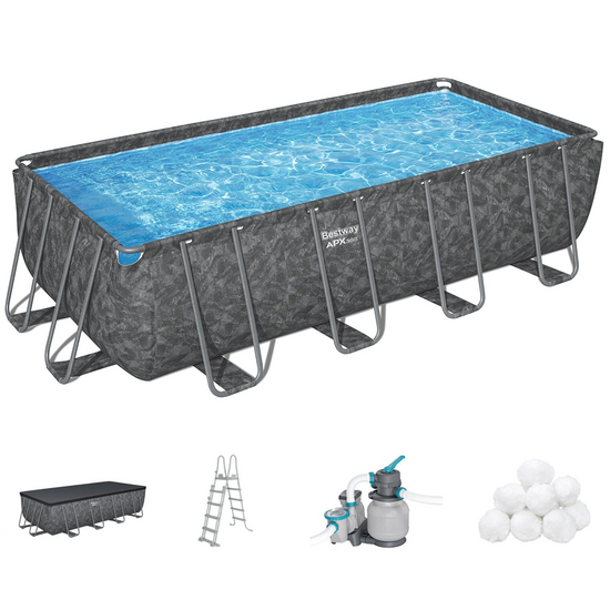 Bestway APX 365 561KA – 549 x 274 x 132 cm – Piscina elevada para 7-8 personas