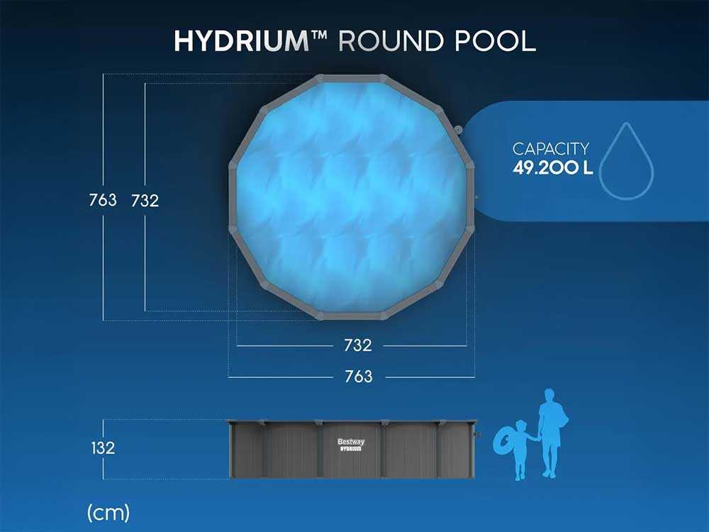 Bestway Hydrium 561RP – Ø732×132 cm – Piscina redonda - Imagen 3