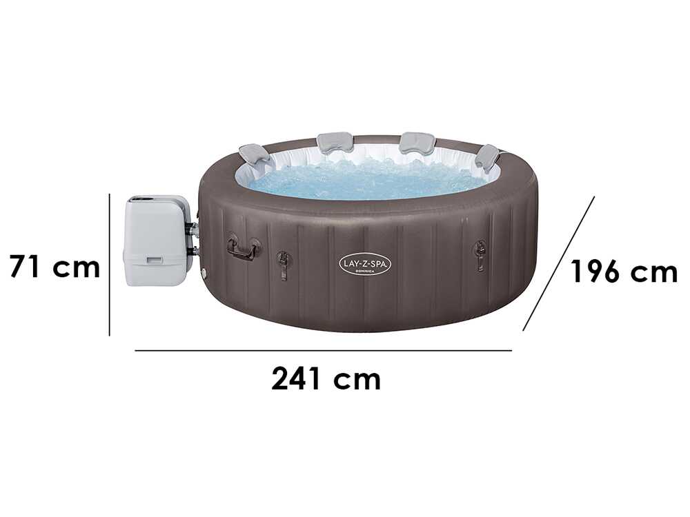 Bestway Lay-Z-Spa Dominica HydroJet 6001S – Ø196×71 cm – Spa hinchable - Imagen 2