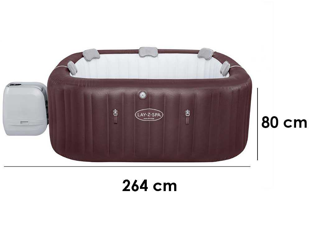 Bestway Lay-Z-Spa Maldives HydroJet Pro 6001U – 201x201x80 cm – Spa hinchable - Imagen 2
