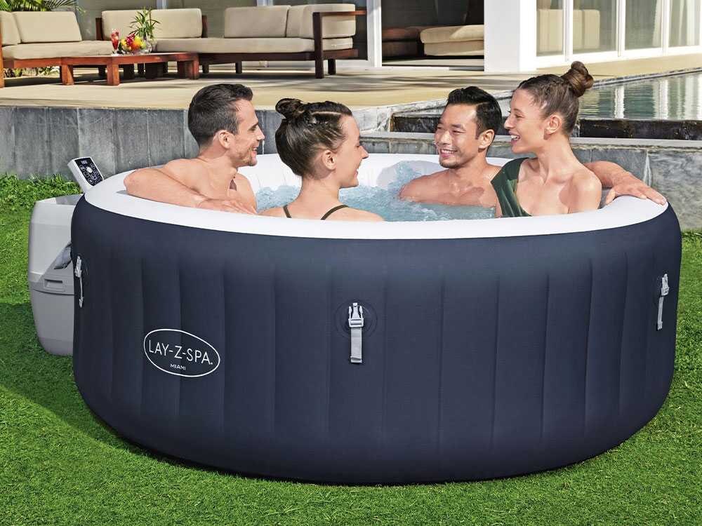 Bestway Lay-Z-Spa Miami AirJet 6001C – Ø180×66 cm – Spa hinchable para 3-4 personas - Imagen 4