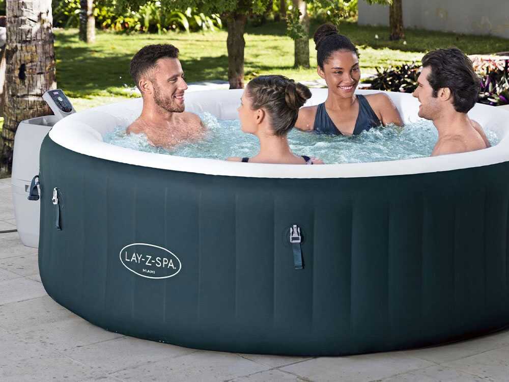 Bestway Lay-Z-Spa Miami AirJet 6001D verde – Ø196×66 cm – Spa hinchable para 5-6 personas - Imagen 5