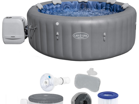 Bestway Lay-Z-Spa Santorini HydroJet 6001T – Ø216×80 cm – Spa hinchable