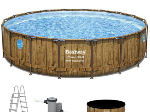 Bestway Power Steel Swim Vista 56977 – Ø549×122 cm – Piscina redonda