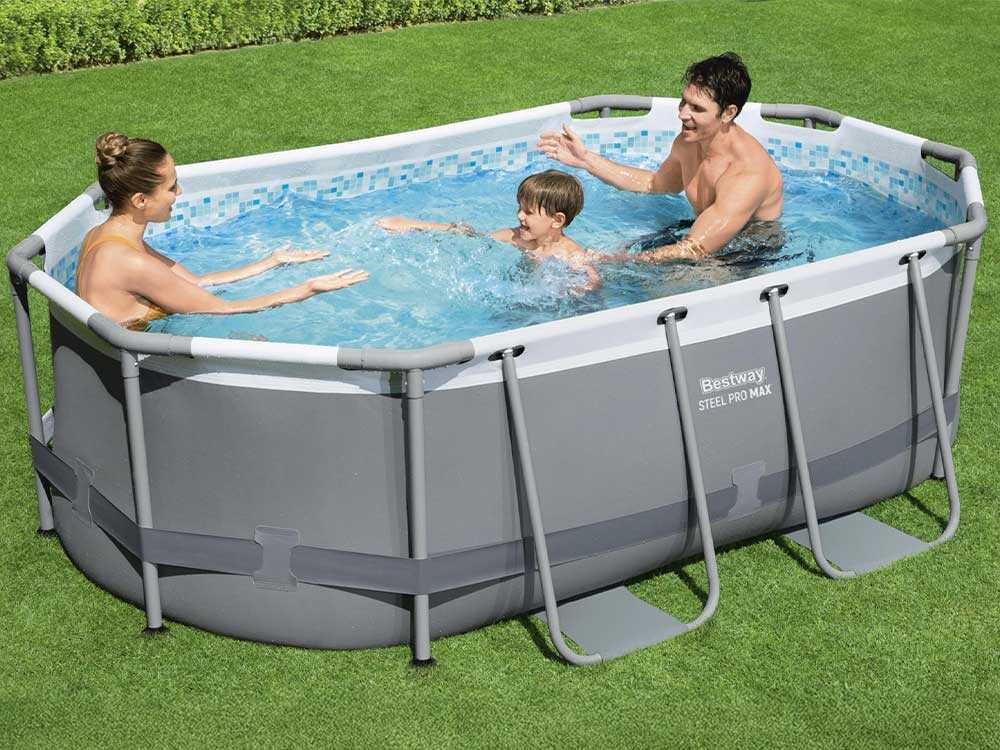 Bestway Steel Pro Max 5614A – 305x200x84 cm – Piscina ovalada + Bomba de filtración 16 W - Imagen 5