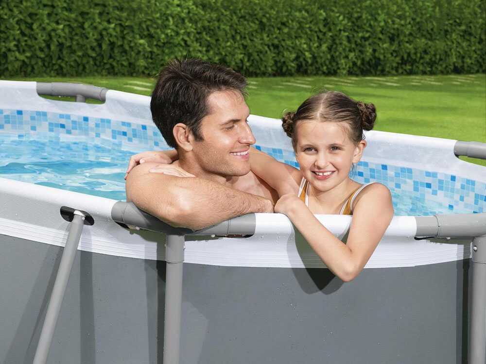 Bestway Steel Pro Max 5614A – 305x200x84 cm – Piscina ovalada + Bomba de filtración 16 W - Imagen 4