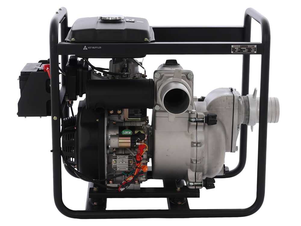 BlackStone BD-ST 10000ES – Motobomba diésel para aguas cargadas – Racores 100 mm - Imagen 5