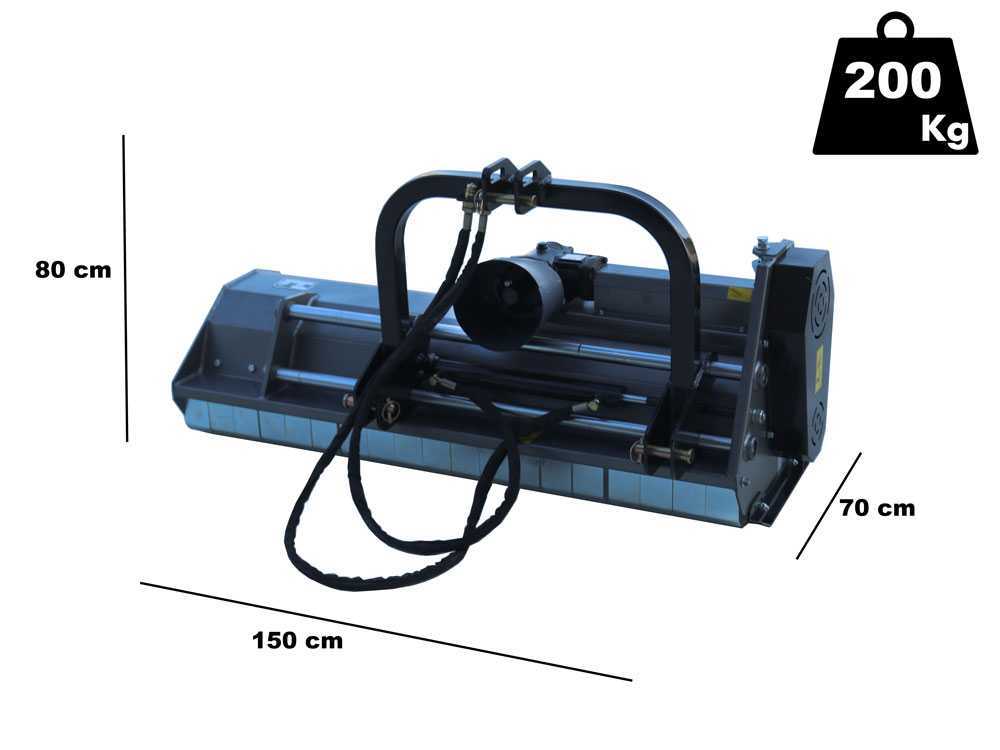 BlackStone BL 140 Hydro – Trituradora para tractor – Serie ligera – Desplazamiento hidráulico - Imagen 2