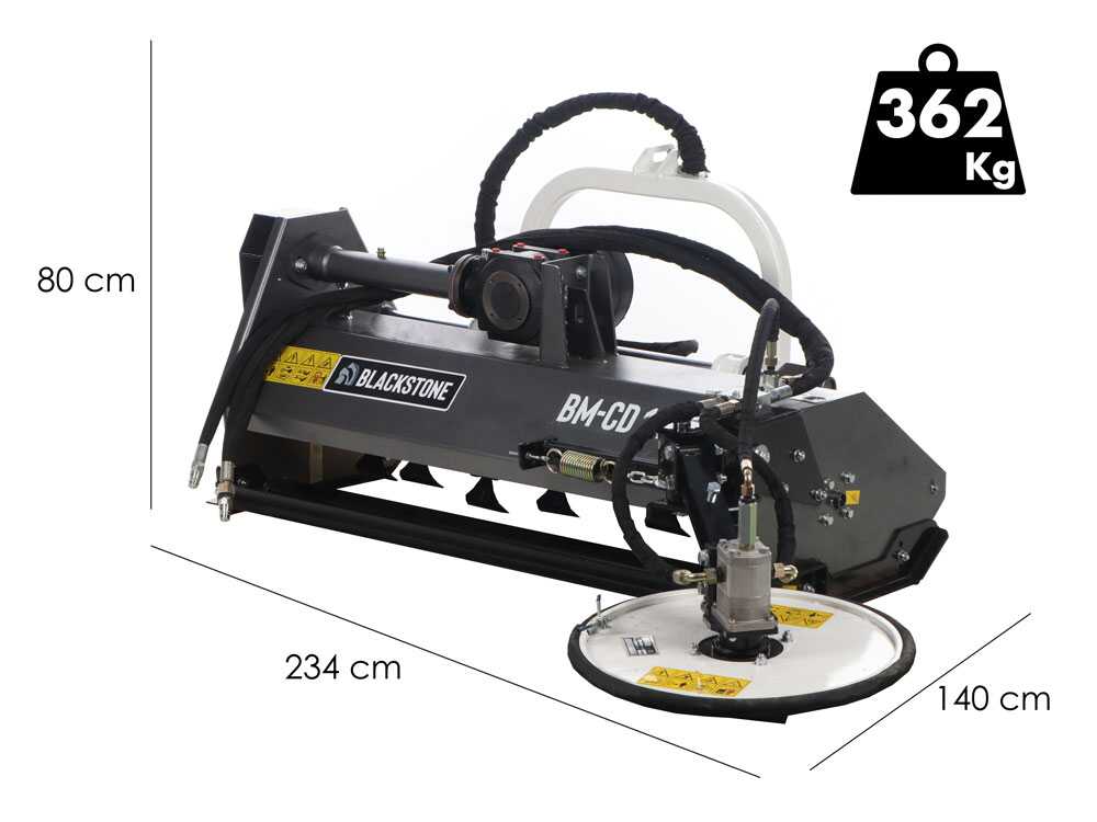 BlackStone BM-CD 160 – Trituradora para tractor – Disco intercepas – Serie Media – Desplazamiento hidráulico - Imagen 2