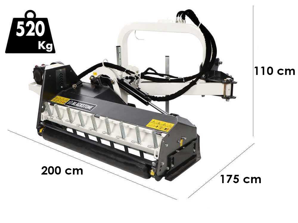 BlackStone BP-LA 150 Hydro – Trituradora lateral de brazo para cunetas para tractor – Serie media-pesada - Imagen 2