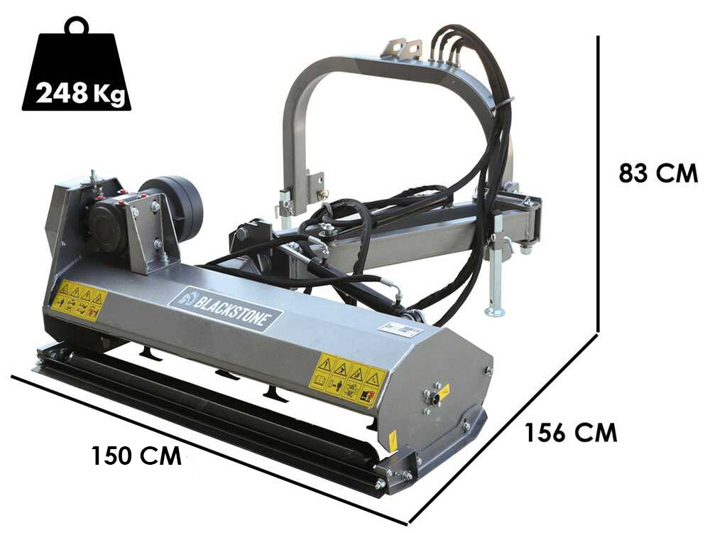 BlackStone BV 140 L – Trituradora de brazo lateral para tractor – Serie ligera - Imagen 2