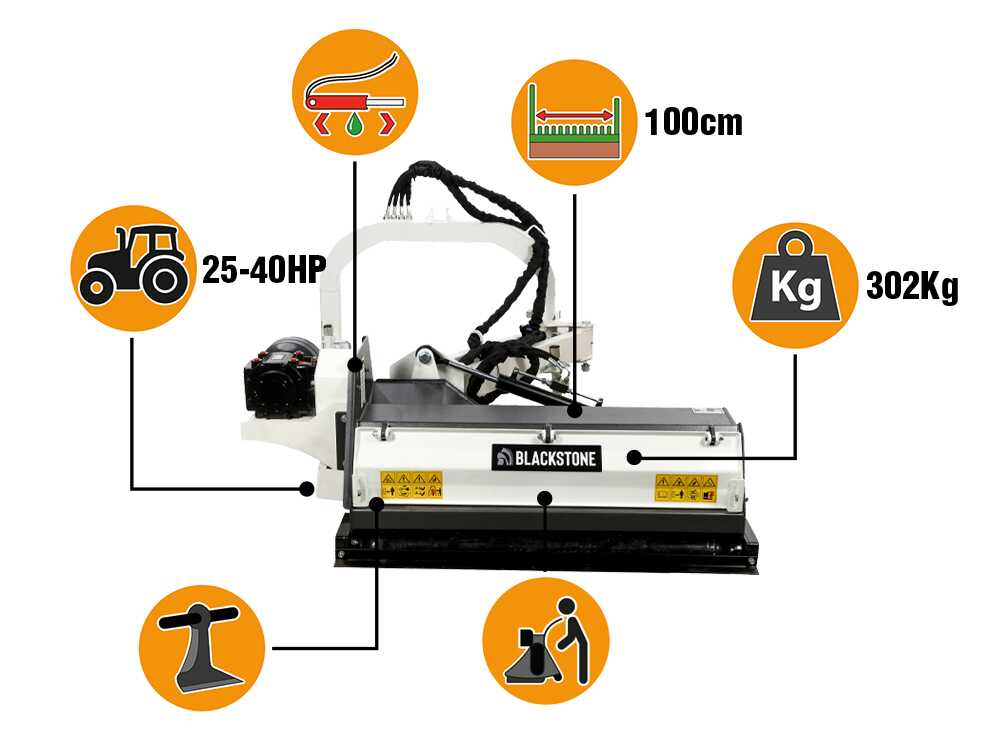 BlackStone BVM 100 M – Trituradora de brazo lateral para cunetas para tractor – Serie media - Imagen 3