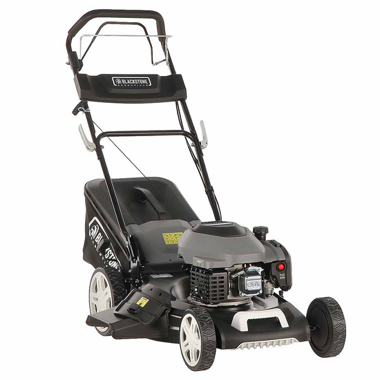 BlackStone Essentials ESP 560-224 – Cortacésped de gasolina de tracción – 4 en 1 – Motor de gasolina de 224 cm3