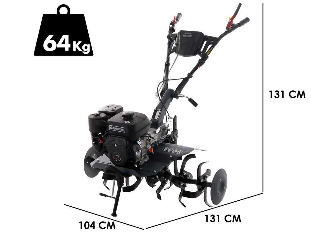 BlackStone MHG 1800 – Motoazada de gasolina 212 cm3 – 7 CV - Imagen 2