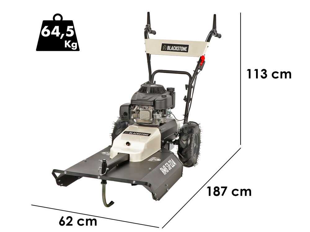 Blackstone RMB 58-224 – Desbrozadora de ruedas de gasolina – Motor Loncin LC1P75F 224 cm³ - Imagen 2