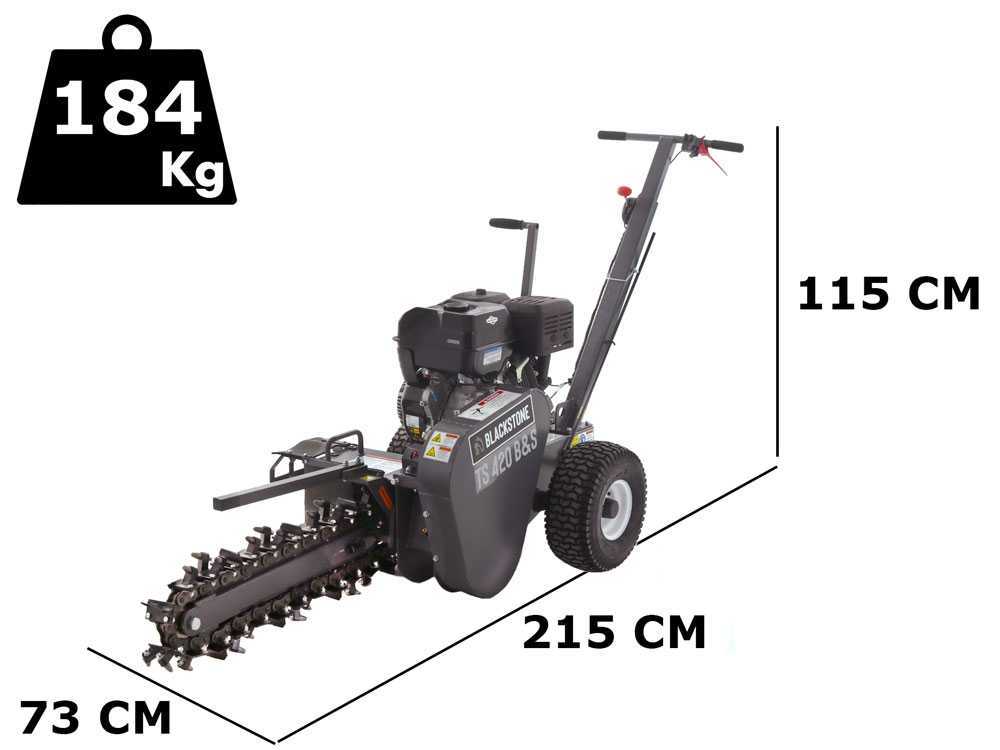 BlackStone TS 420 B&S – Zanjadora de gasolina – B&S XR2100 - Imagen 2