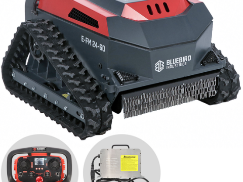 Blue Bird E-FM 24-60 – Robot de siega sobre orugas a batería – 80 V/50 Ah – Radiocontrolado