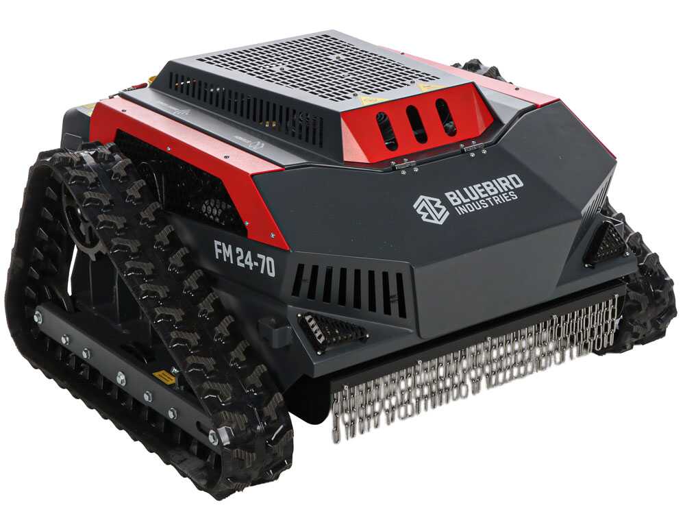Blue Bird FM 24-70 – Robot cortacésped sobre orugas híbrido (térmico + batería) – Radiocontrolado - Imagen 2