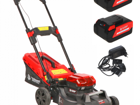 Blue Bird LM 22-41 – Cortacésped a batería – 2x 18V/5Ah – Anchura de corte 41 cm