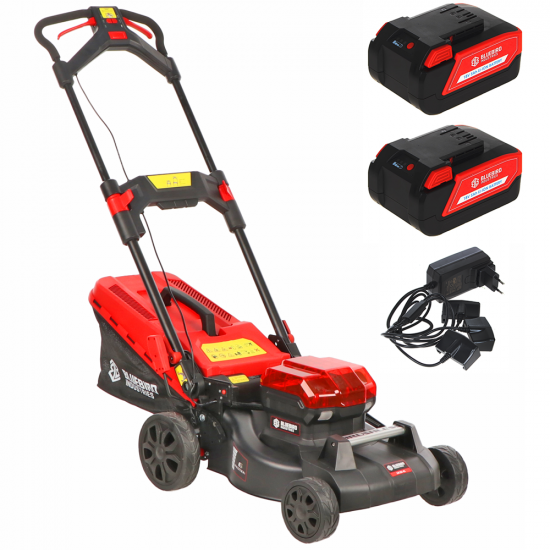 Blue Bird LM 22-41 – Cortacésped a batería – 2x 18V/5Ah – Anchura de corte 41 cm