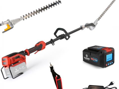 Blue Bird PHT 23-54 – Cortasetos a batería con pértiga alargadora – 50,4 V/5 Ah